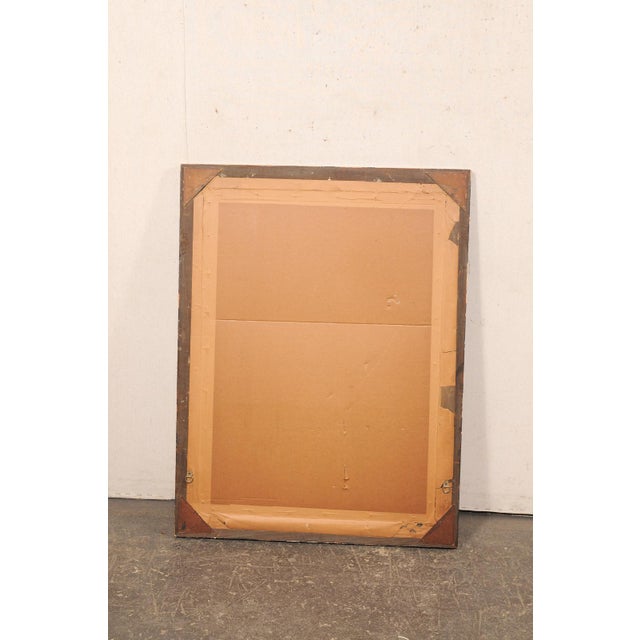 Vintage Italian Black & Gold Wall Mirror For Sale - Image 9 of 11
