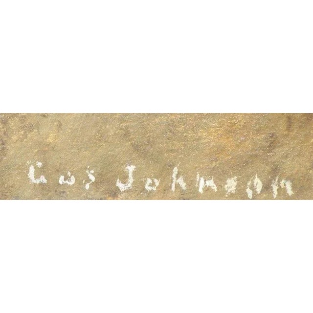 Conversation on the Pier Oil Painting For Sale - Image 4 of 4