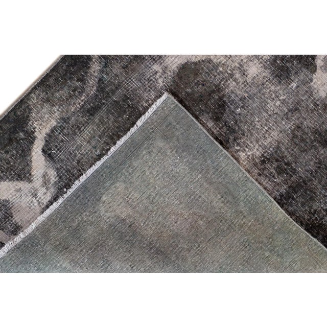 Abstract Vintage Persian Distressed Handmade Gray Abstract Wool Rug For Sale - Image 3 of 10