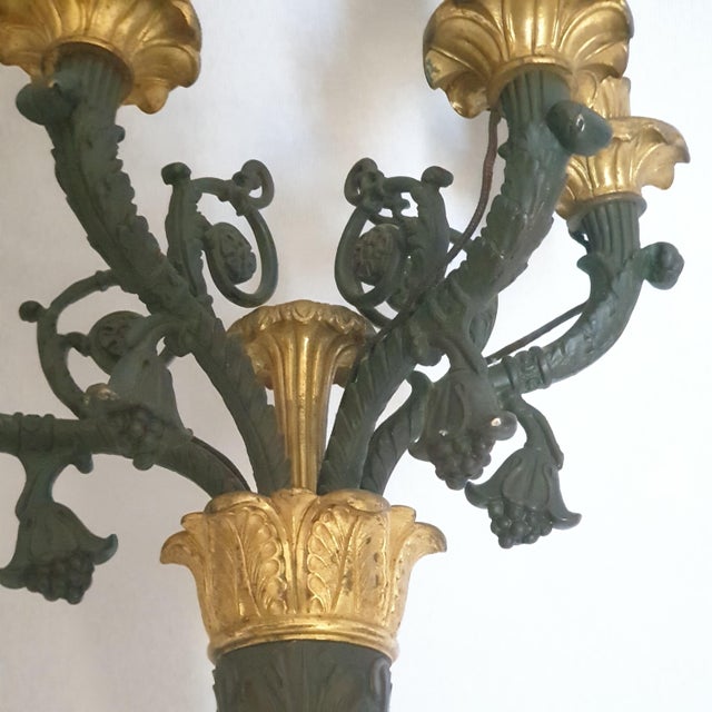 Bronze Wall Sconces, France, 1830, Set of 2 For Sale - Image 4 of 15
