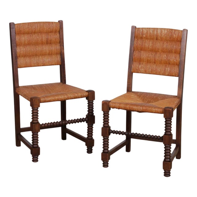 Chairs in the style of Charles Dudouyt, 1950, Set of 2 For Sale