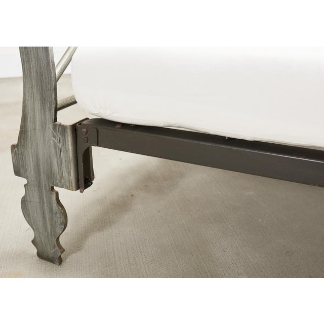 French Neoclassical Directoire Style Iron Sleigh-Form Daybed For Sale - Image 13 of 18