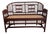 Vintage Brighton Pavilion Style Bamboo Chippendale Cane Settee For Sale