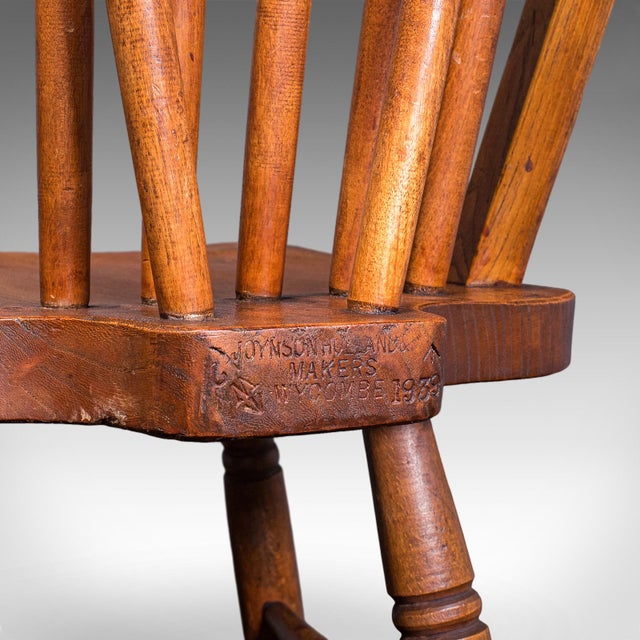 Set of 4 Side Chairs, English Hoop Back Seats, Wwii, Broad Arrow, Reception Hall For Sale - Image 12 of 12