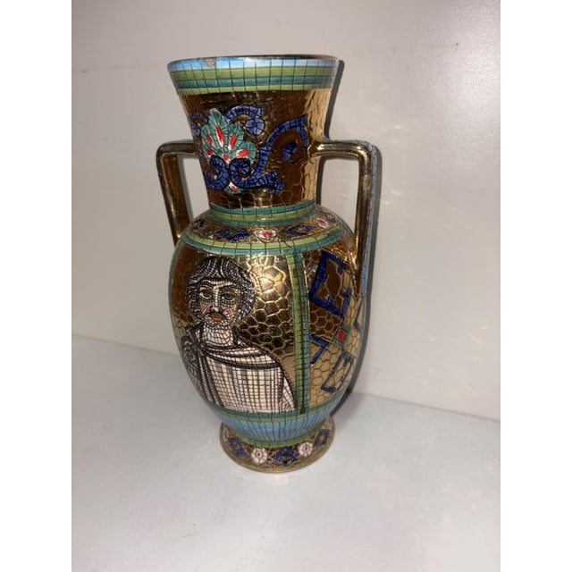 Vintage Majolica Vase by Deruta, 1950 For Sale - Image 9 of 11