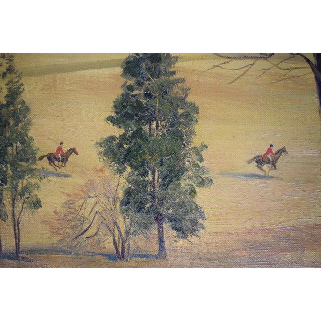 The Meadowbrook Hunt Crossing the Whitney Fields 1941 O/C by Charles Baskerville For Sale - Image 9 of 11