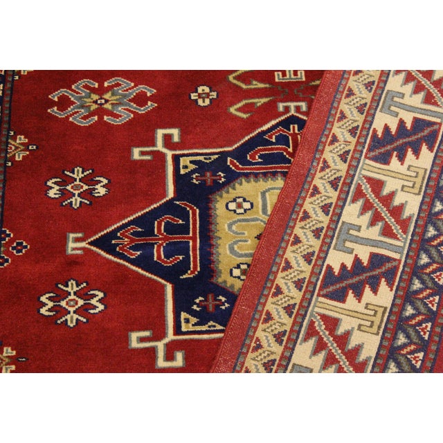 Beige Rustic Shirwan Red/Beige Wool Rug - 4'1''x5'10'' For Sale - Image 8 of 10
