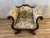 Antique American Empire Neoclassical Armchair. Wood is mahogany. Solid, good condition. Claw feet. Floral fabric is in...