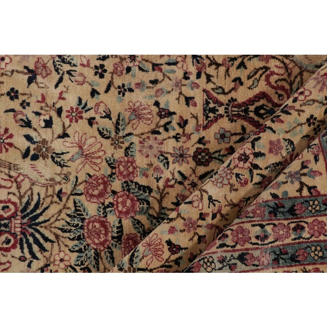 1910s Rare Antique Kerman Lavar Persian Rug With Floral Patterns, From Rug & Kilim For Sale In New York - Image 6 of 7