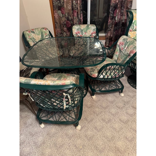The Holy Grail of Mid-Century Outdoor Living Up for sale is a breathtaking, ultra-rare 5-piece original Russell Woodard...