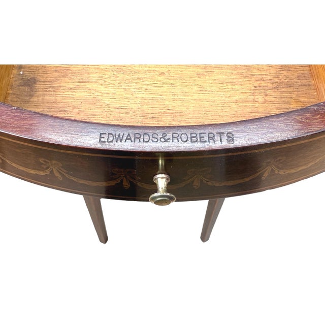 Small Demi Lune Side Table from Edwards & Roberts, 1890 For Sale - Image 13 of 14