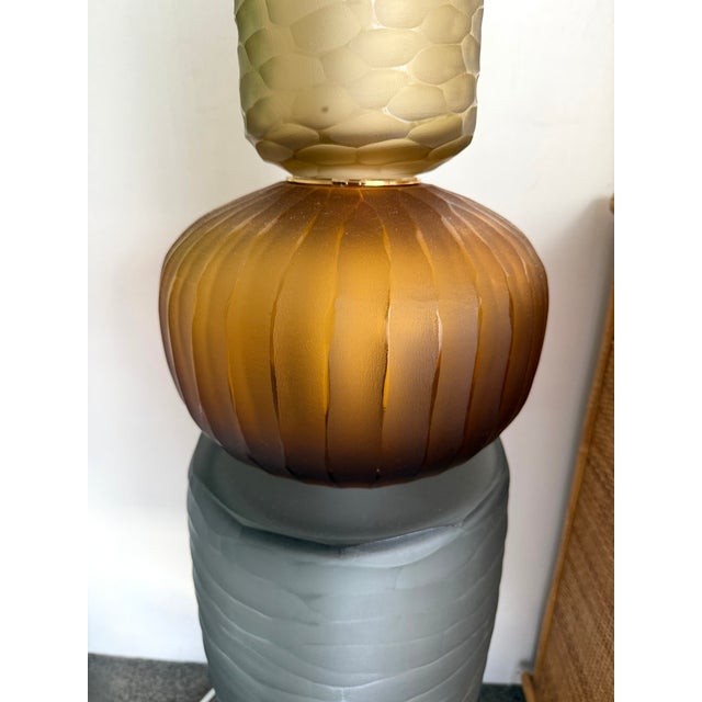 Large Contemporary Totem Murano Glass Floor Lamp by Studio Ad, Italy For Sale - Image 11 of 14