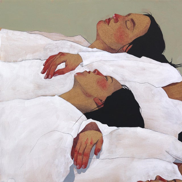 2020s I Used to Dream - Figurative Vibrant Mixed Media Original Artwork by Xenia Gray For Sale - Image 5 of 9