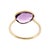 Modern Late 20th-Century 18 Karat Yellow Gold Triangular Amethyst Bezel Ring, Size 6.25 For Sale - Image 3 of 4