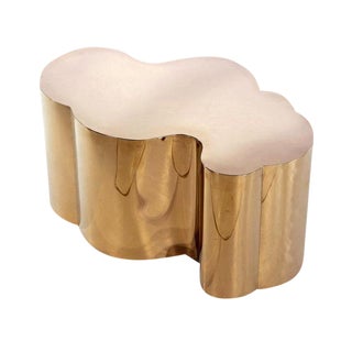 Kate Modern Gold Coffee Cocktail Table For Sale