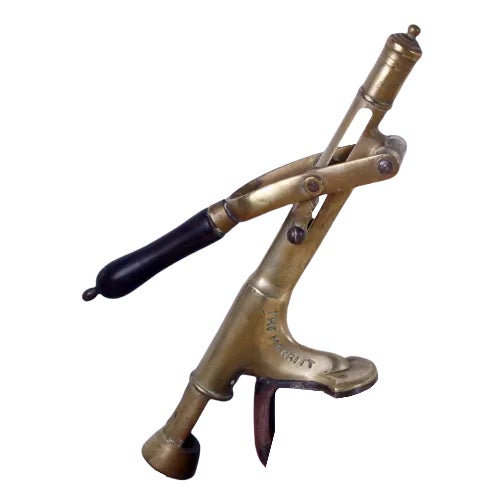 Brass Bench Corkscrew from Merritt For Sale