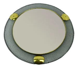 Mid-Century French Wall Mirror with Filigree Metal Frame, 1950s