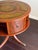 Vintage Mahogany Revolving Drum Library Table With Leather Top Duncan Phyfe Style Rotating Bookcase End Table For Sale In Los Angeles - Image 6 of 12