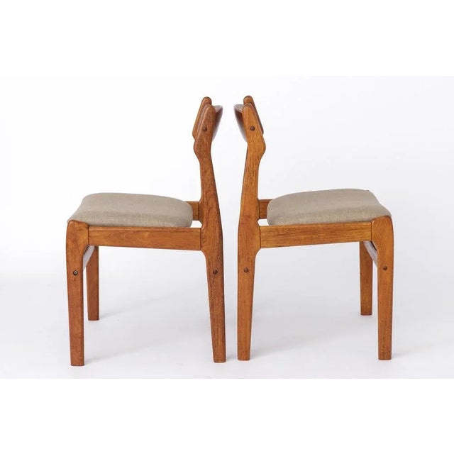 Set of Vintage Danish Chairs in Walnut, 1960s For Sale - Image 5 of 8