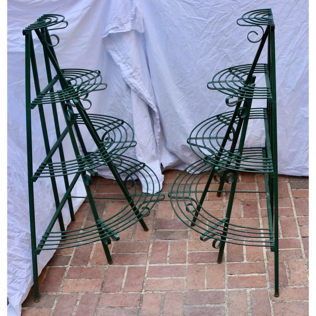 Vintage Garden Plant 4 Tiered Shelfs Pyramid. This Plant stand can be divided into 2 separate semi-circular stands or...