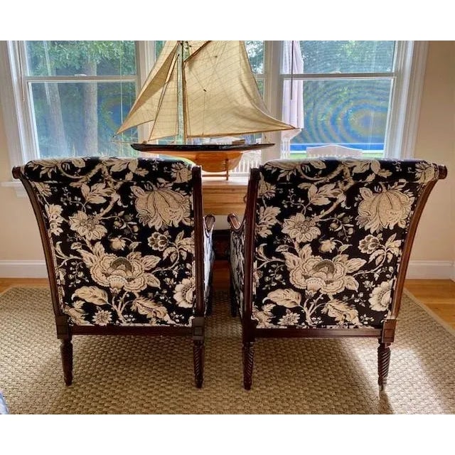 2000 - 2009 Custom Upholstered Chairs, a Pair For Sale - Image 5 of 12