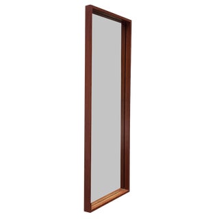 Mid-Century German Minimalist Teak Mirror from Zier-Form, 1960s For Sale