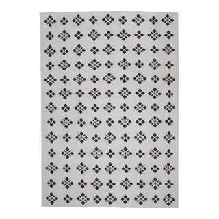 Beige and Brown Geometric Design Handmade Modern Kilim Rug 8' X 10' For Sale