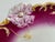 A striking antique Weimar porcelain tray, dating to the late 19th or early 20th century, featuring an elegant raspberry-...