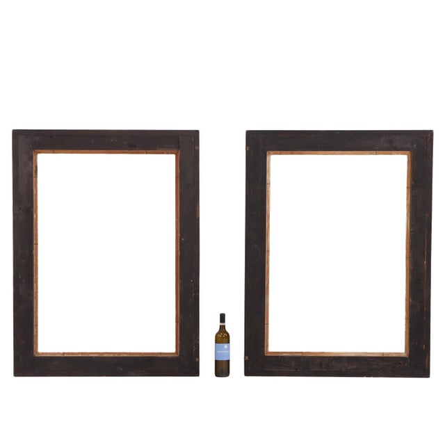 Italian Pair of Italian Ebonized Frames in the Dutch Style, C. 1940 For Sale - Image 3 of 7