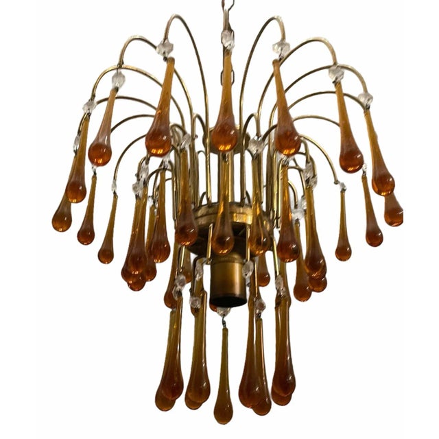 Murano Glass Waterfall Chandelier, 1960s For Sale - Image 6 of 7