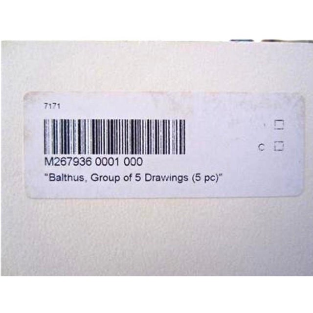 Figurative Balthus Original Drawing Portrait of a Man Possibly Self Portrait For Sale - Image 3 of 6