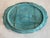 Rare 19th Century French Sarreguemines Majolica "The Hunt of the Wolves" Barbotine Platter, Rare Turquoise Color. For Sale - Image 12 of 17