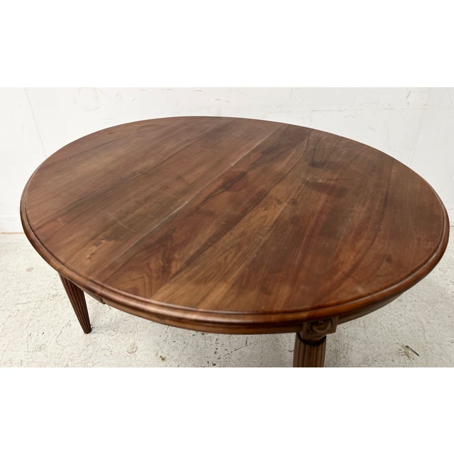 Art Deco Table and Chairs in Walnut, 1930s, Set of 7 For Sale - Image 16 of 18