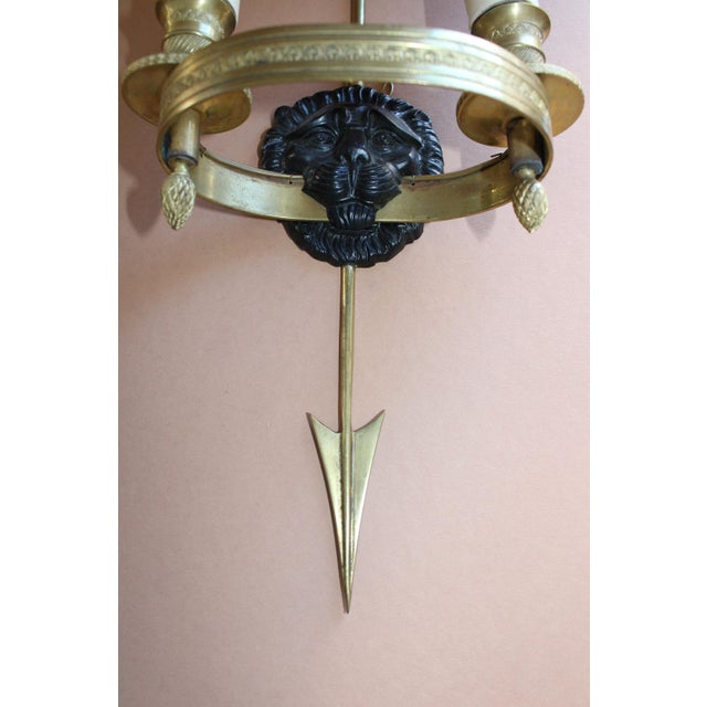 French Empire Gilt Bronze Wall Lights, 1900s, Set of 2 For Sale - Image 10 of 16