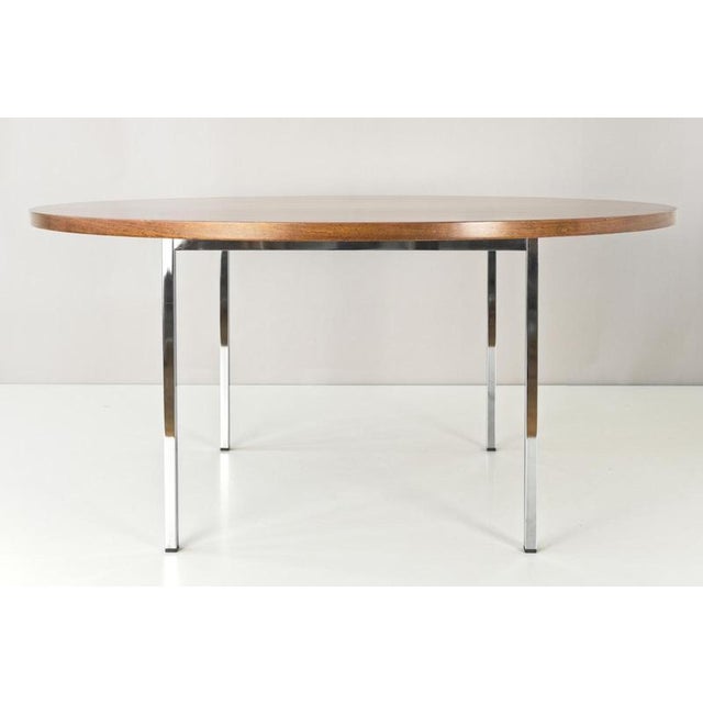 Wood Round Conference Table by Knoll, 1960 For Sale - Image 7 of 13