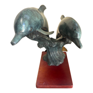 Vintage Bronze Dolphins, "Sea Prancer"