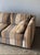 Postmodern 1970s Vintage Striped Woven Upholstery Three-Seat Sofa For Sale - Image 3 of 16