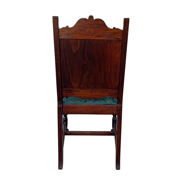 1940's Jacobean Style Dining Chairs - Set of 6 For Sale - Image 4 of 9
