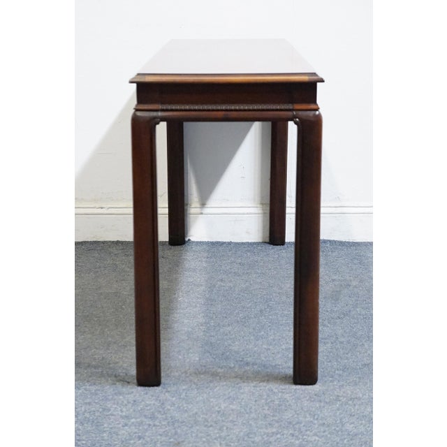 Gordon's Furniture Banded Mahogany Traditional Style 52" Accent Sofa Table For Sale In Kansas City - Image 6 of 9