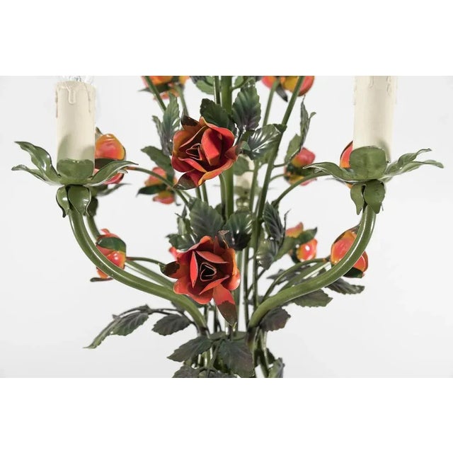 Forest Green Mid-Century Modern Italian Florentine Hanging Lamp, 1960s For Sale - Image 8 of 9