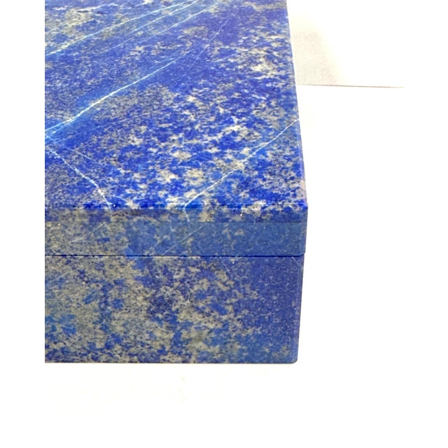 Blue Vintage Lapis Lazuli Box For Sale - Image 8 of 12