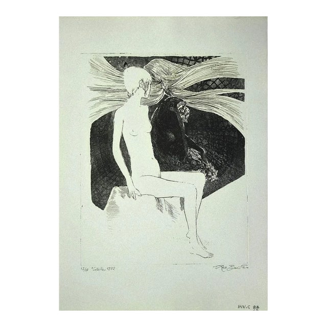 Leo Guida, The Sibyl, Etching on Paper, 1972 For Sale