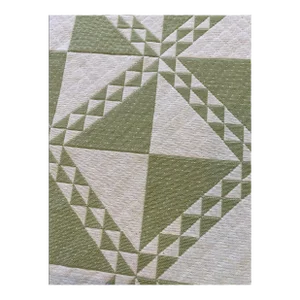Green & White Diamond Quilt Style Fabric.- 11 Yards X 54"