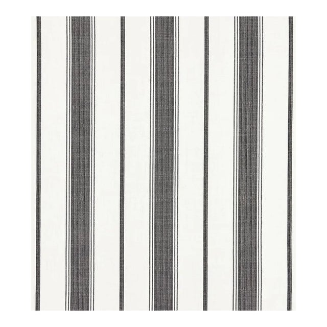 Sample - The House of Scalamandré Sconset Stripe Fabric, Carbon For Sale