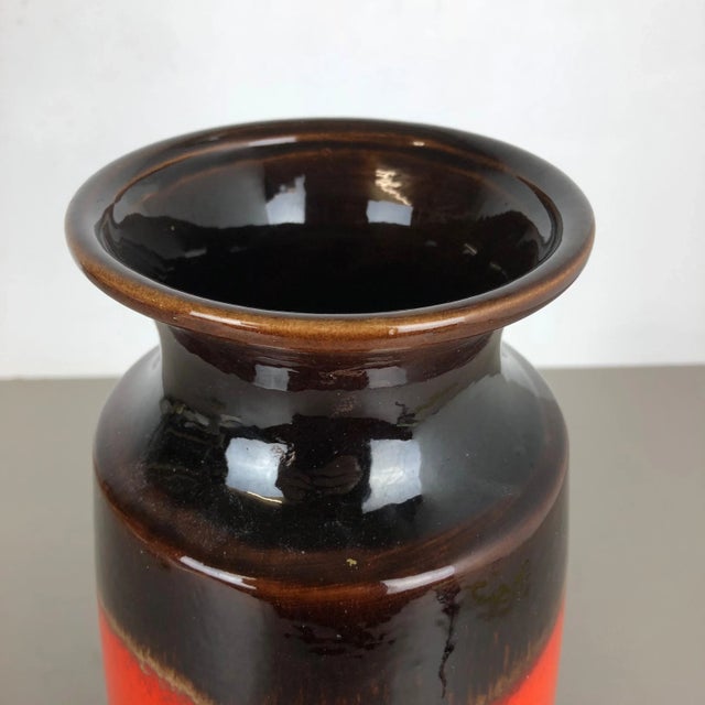 Large Multi-Color Pottery Fat Lava 239-41 Floor Vase from Scheurich, 1970s For Sale - Image 6 of 13
