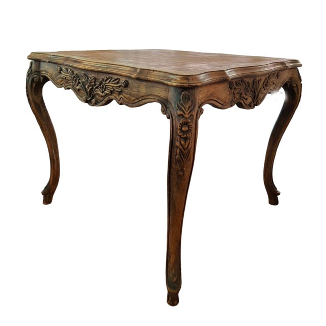 Early 20th Century French Provincial Style Parquetry Top Table For Sale - Image 5 of 8