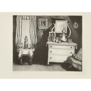 1939 After Wanda Gag "Grandma's Parlor", First Edition Period Offset Lithograph