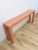 Vintage Salmon Laminate Narrow Console Sofa Table Postmodern Retro Slim For Sale - Image 9 of 12
