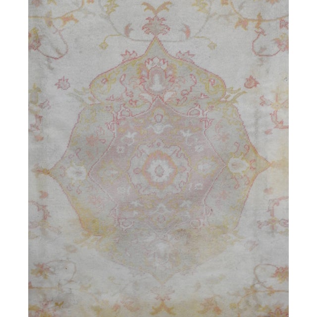 19th Century Turkish Oushak Rug For Sale - Image 4 of 10