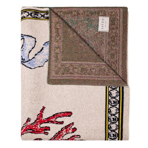 Fee Greening Branching Fire Coral Cashmere Blanket, 51' X 71' Chairish